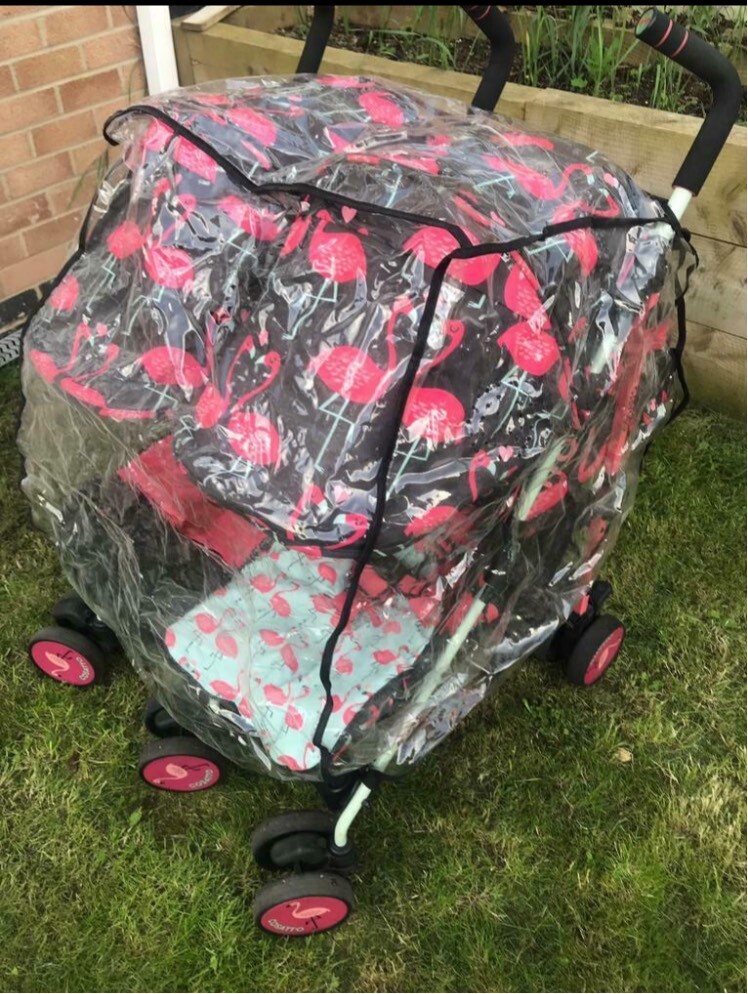 cosatto double stroller flamingo